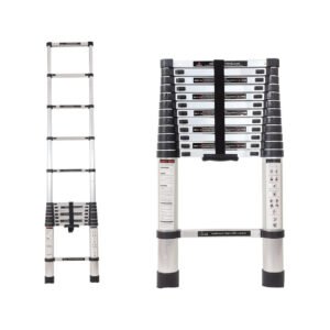 Aluminium Telescopic Ladder 5.0m (16.5 ft) Portable & Compact, EN131 Certified