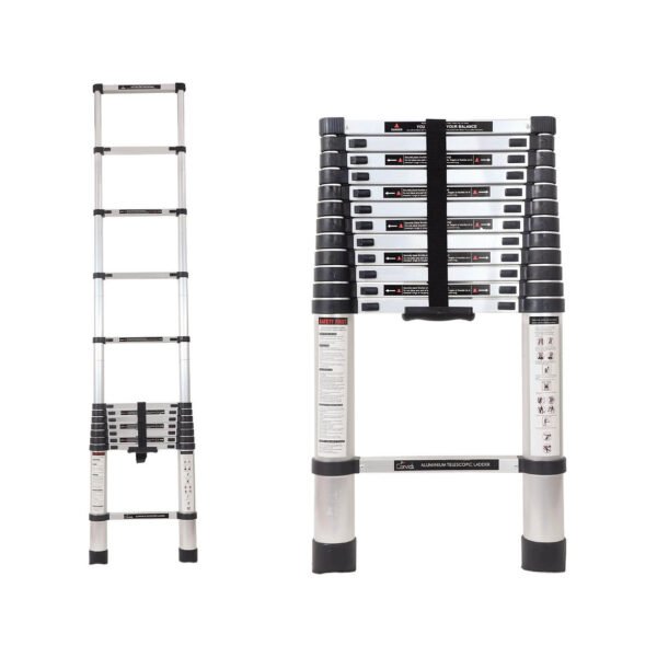 Aluminium Telescopic Ladder 5.0m (16.5 ft) Portable & Compact, EN131 Certified